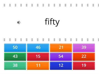 G4 - HWGo3 - Numbers 10-50 (find the match)