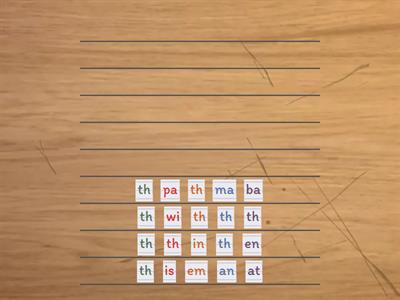 Digraph: th Word Builder 