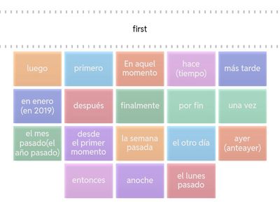 Sequence Words and Trigger Words for the Preterit