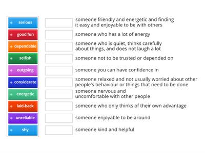 B2.1 Adjectives to describe character