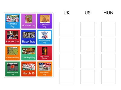 English and Hungarian traditions (matching)