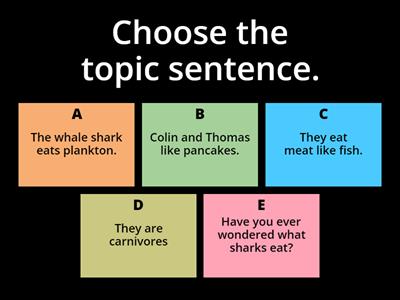 Developing - Topic Sentence