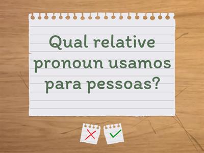 Relative pronouns