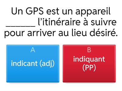 Participe présent ou adjectif verbal 1, choisis la bonne conjugaison