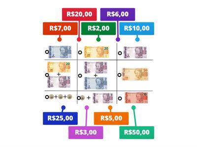 LIGUE OS PONTOS ATÉ OS VALORES DAS NOTAS 