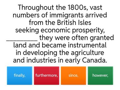 Transition Words in Social Studies Sentences