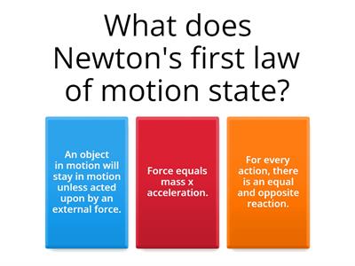 Newton's Laws! - EXIT TICKIT AJL