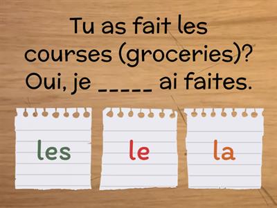 Direct Object Pronouns