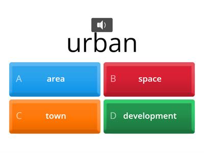 Focus 4 Unit 3 vocabulary describing places