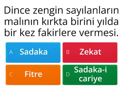 8.2.2. ZEKAT VE SADAKA TESTİ