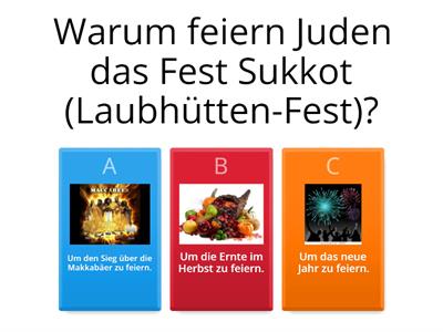 Laubhüttenfest Sukkot Quiz