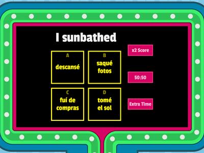 Year 8 Spanish - Past Holiday activities 