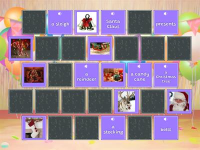 Christmas vocabulary matching