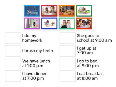  Match up  with Daily Routines (María Paula Gómez)