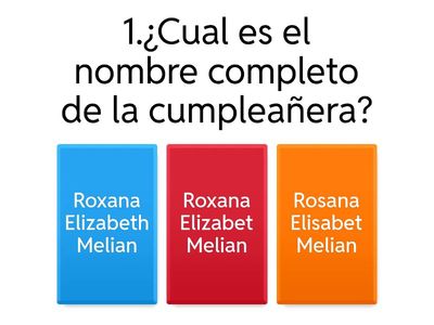  Cuanto conoces a la cumpleañera Rox