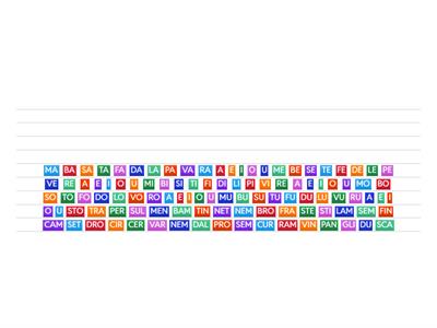 GIOCO CON SILLABE E VOCALI