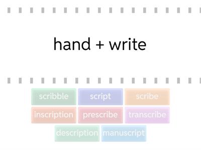 MM  Root #5 -scrib, script- Find the Match