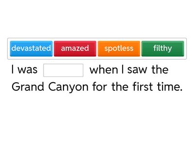 Strong adjectives B1 level