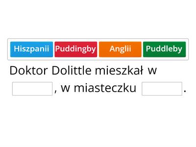 Doktor Dolittle i jego zwierzęta - tekst z lukami