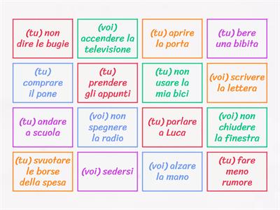 A2 - Imperativo tu/voi con pronomi