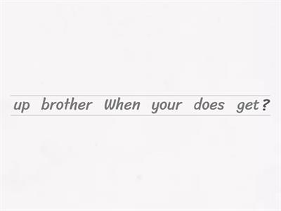 Present simple Wh- questions