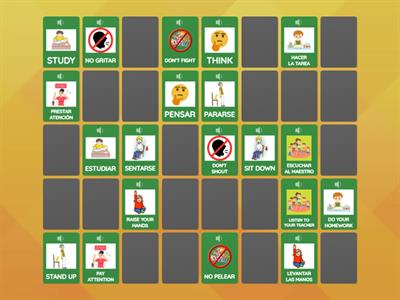 CLASSROOM RULES MEMORY GAME