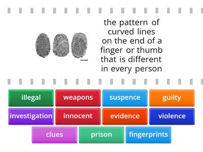 Crime vocabulary for teen students