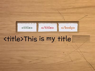 Missing HTML - Fill in the gaps