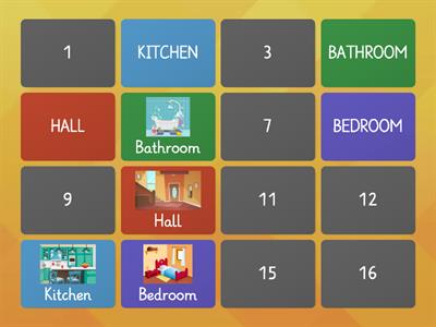 Parts of the house - 1st Grade - Matching Pairs