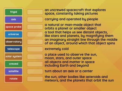 Unit 5 Astronomy Vocabulary Grade 3