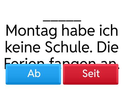 Temporale Präpositionen