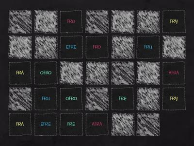 Głoska [r] - sylaby z [fr]. Znajdź pary i powtórz sylaby.