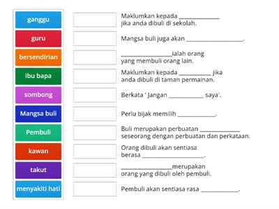 JANGAN BULI, ELAK BULI