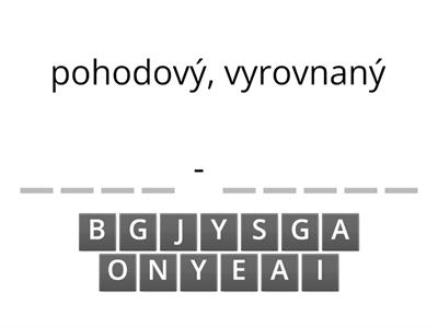 Vocabulary - Project - UNIT 3B (adjectives)