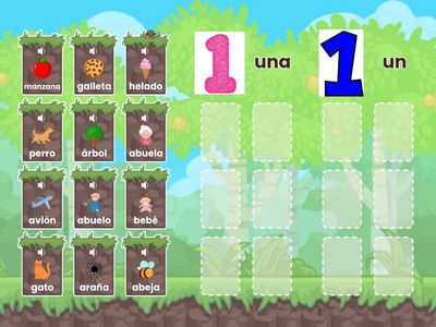 un/una (letra Aa + vocab recap)