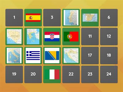 Sydeuropas länder och flaggor