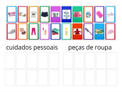 Classificar Cuidados Pessoais e Vestuário 