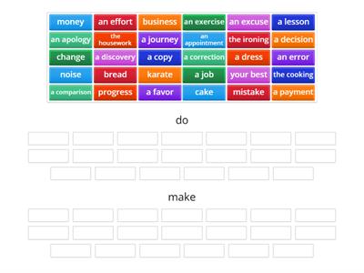 do, make collocations