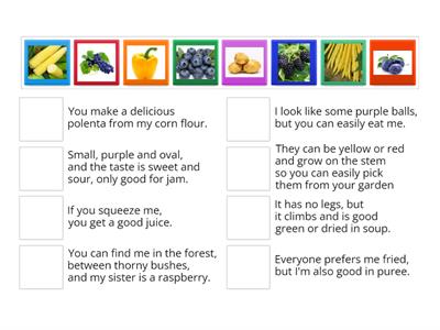 Fruit and vegetable Matching Activity