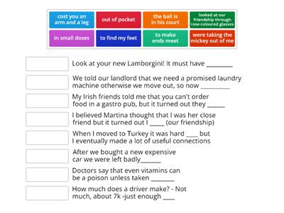 Idioms Outcomes upper