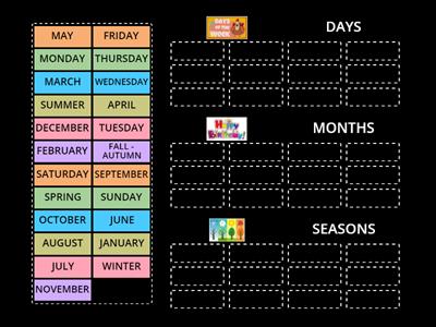 DAYS-MONTHS-SEASONS