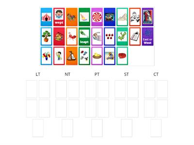 Ending T Blends Picture Sort (LT, NT, PT, ST, CT)