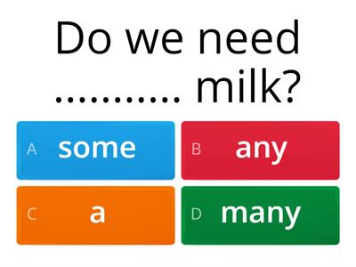 Countable and uncountable nous / articles / some and any / a few/ a little/ how many / how much