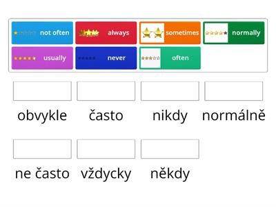 Frequency adverbs - match up