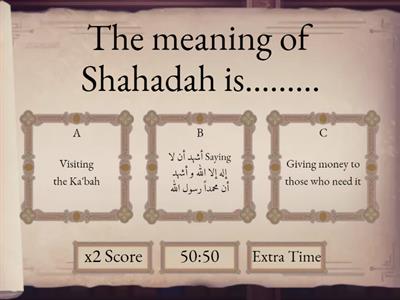 Year 2- Ch. 4 Matching -five Pillars of Islam