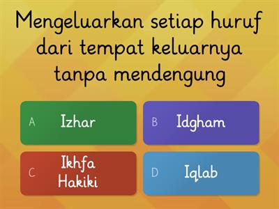 Makna Hukum-hukum Tajwid - Quiz