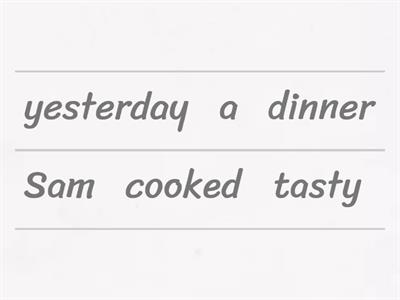 Past simple- sentences 