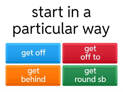 Phrasal verbs with 'get' QUIZ