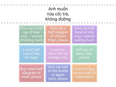 Lesson 7: Half of / A half of 