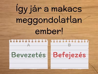 Bevezetés vagy befejezés? 